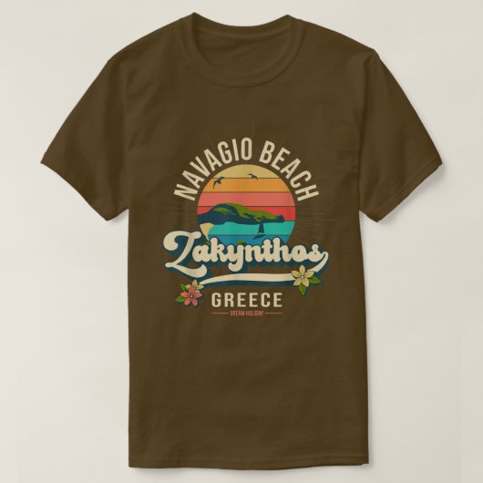Navagio (Shipwreck) Beach, Zakinthos, Griekenland  T-shirt (Design voorkant)