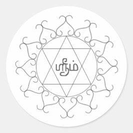 Navagraha-Kolam_Vrijdag Ronde Sticker