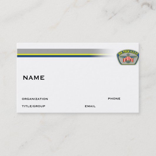 NAVAIR SHIELD CARD VISITEKAARTJE (Voorkant)