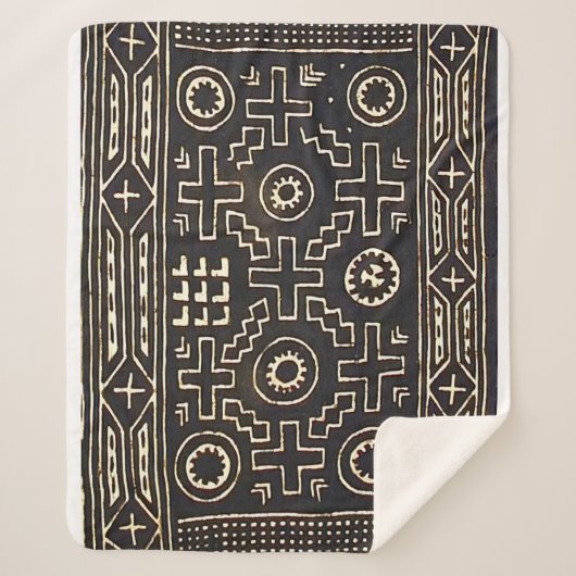 NAVAJO 1800S ZADELDEKEN HERDRUK SHERPA DEKEN (Voorkant)