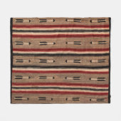 Navajo Arrow Horse Saddle 1935 Reprint Fleece Deken (Voorkant (Horizontaal))