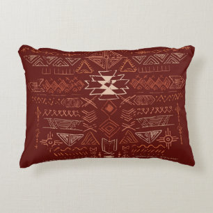 Navajo Azteken: Etnisch doodle patroon. Accent Kussen