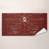 Navajo Azteken: Etnisch doodle patroon. Badhanddoek (Badhanddoek)