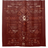 Navajo Azteken: Etnisch doodle patroon. Douchegordijn (Voorkant)