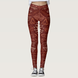 Navajo Azteken: Etnisch doodle patroon. Leggings
