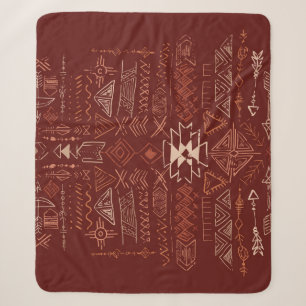 Navajo Azteken: Etnisch doodle patroon. Sherpa Deken