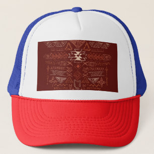 Navajo Azteken: Etnisch doodle patroon. Trucker Pet