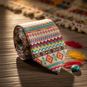Navajo Azteken Stam Native-Amerikaans Patroon Stropdas