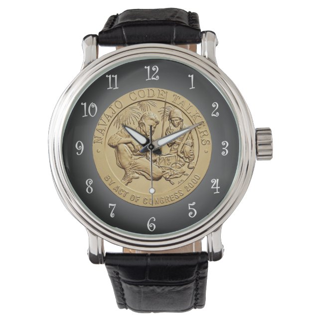 Navajo Code Talkers Bronzen medaille ~ Horloge (Voorkant)