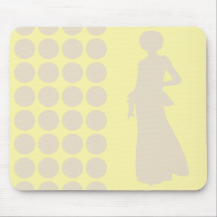 Navajo Cream Neutrale Stippen Mode Silhouette Muismat