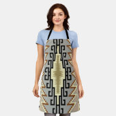 Navajo Design-2 All-Over Print Apron Schort (Gedragen)