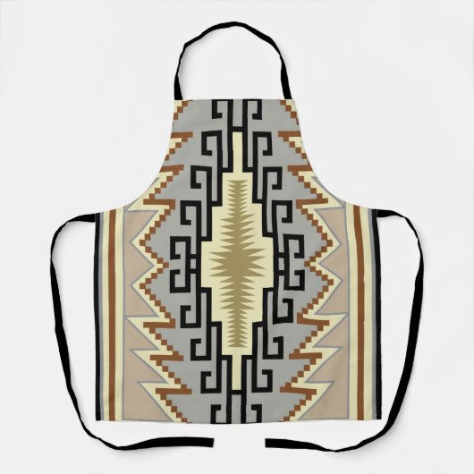 Navajo Design-2 All-Over Print Apron Schort (Voorkant)