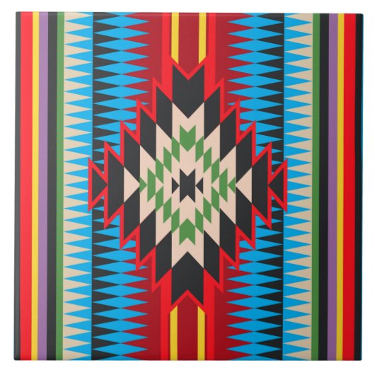 Navajo Design-2 keramische tegel Tegeltje (Voorkant)