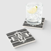 Navajo Design - 3 keramische tegel Stenen Onderzetter (Zijkant)