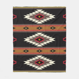 Navajo Design 7 Bandana Fleece Deken