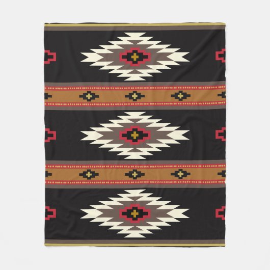 Navajo Design 7 Bandana Fleece Deken (Voorkant)