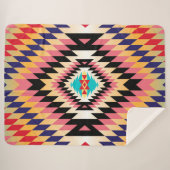 Navajo Design-7 Sherpa Deken (Voorkant (horizontaal))