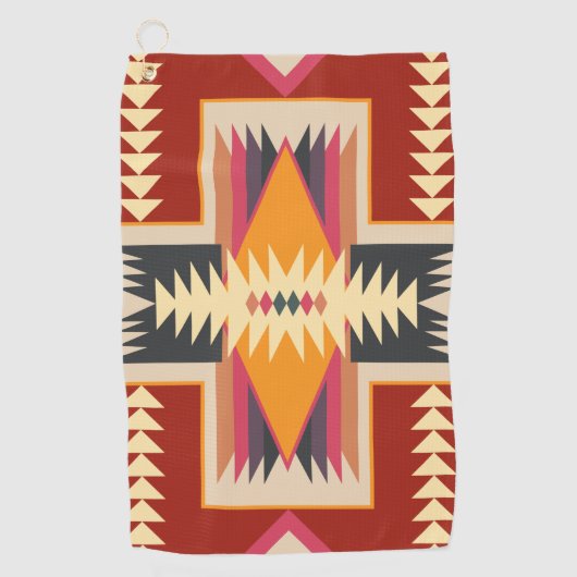 Navajo Design-8 Golf Towel Golfhanddoek (Voorkant)