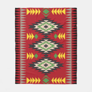 Navajo Design Pattern-1 Fleece Blanket Deken
