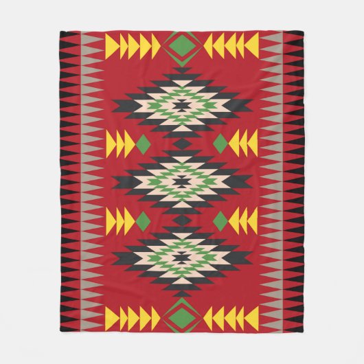Navajo Design Pattern-1 Fleece Blanket Deken (Voorkant)