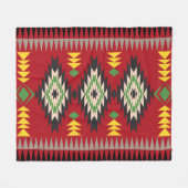 Navajo Design Pattern-1 Fleece Blanket Deken (Voorkant (Horizontaal))