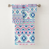 Navajo Ethnic Tribal Pattern Bath Towel Set Bad Handdoek (Insitu)