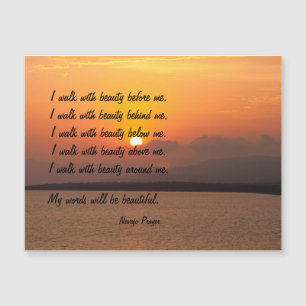 Navajo Gebedswandeling in Beauty Magnetische Kaart