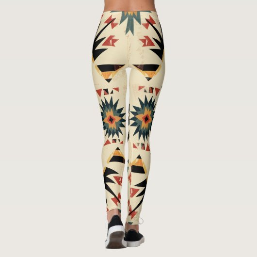 Navajo Geïnspireerd door Aztec Leggings (Achterkant)