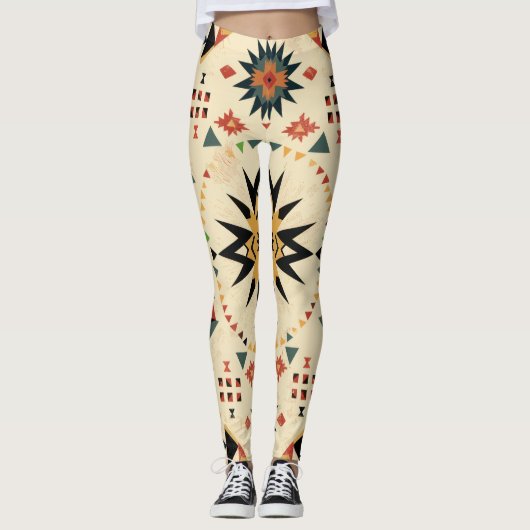 Navajo Geïnspireerd door Aztec Leggings (Voorkant)