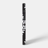 Navajo geometrisch: zwart wit tribale. iPhone hoesje (Linkerkant)