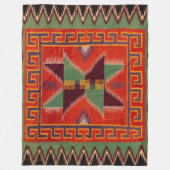 NAVAJO INDIAN 1800S PAARD ZADELDEKEN FLEECE (Voorkant)