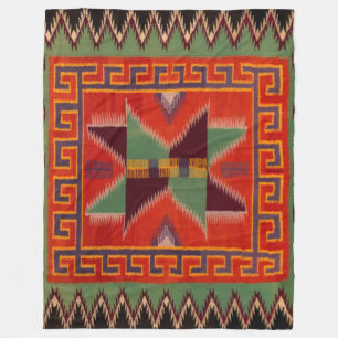 NAVAJO INDIAN 1800S PAARD ZADELDEKEN FLEECE