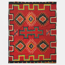 NAVAJO INDIAN 1890 HORSE SADDLE BLANKET FLEECE DEKEN