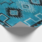 Navajo Indian 1890 Saddle Blanket - 2023 gekleurd Cadeaupapier (Hoek)