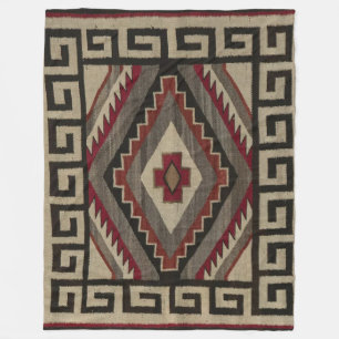 NAVAJO INDIAN ANTIEK TAPESTRY FLEECE DEKEN