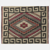NAVAJO INDIAN ANTIEK TAPESTRY FLEECE DEKEN (Voorkant (Horizontaal))