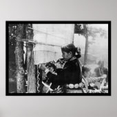 Navajo Indian Weaver 1912 Poster (Voorkant)