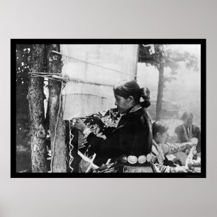Navajo Indian Weaver 1912 Poster