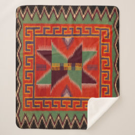 NAVAJO INDIASE 1800S PAARD ZADELDEKEN SHERPA DEKEN