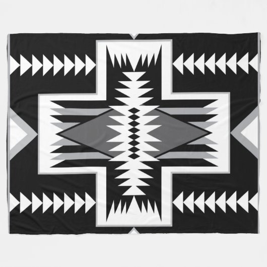 Navajo Indiase Design Fleece Deken (Voorkant (Horizontaal))