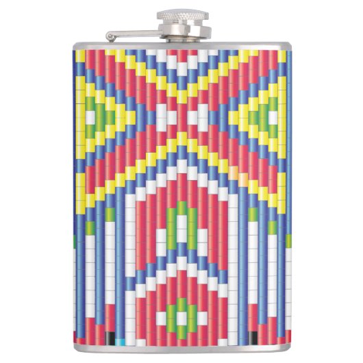 Navajo Kralenontwerp Heupfles (Voorkant)