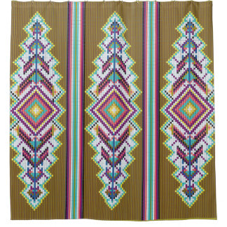Navajo Kralenpatroon Douchegordijn