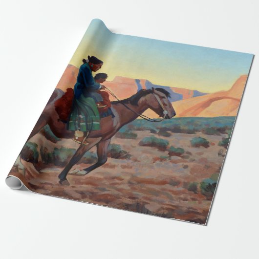 Navajo Moeder, 1945, door Maynard Dixon Cadeaupapier (Uitgerold)