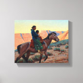 Navajo Moeder, 1945, door Maynard Dixon Canvas Afdruk (Voorkant)