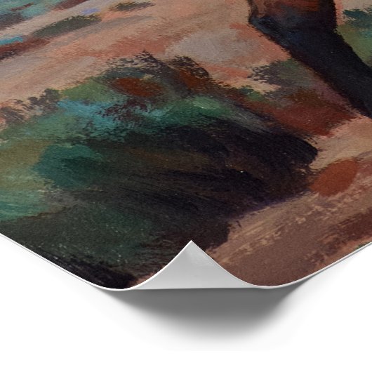 Navajo Moeder, 1945, door Maynard Dixon Poster (Hoek)