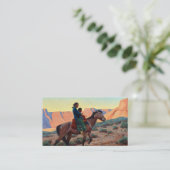 Navajo Moeder, 1945, door Maynard Dixon Visitekaartje (Staand voorkant)