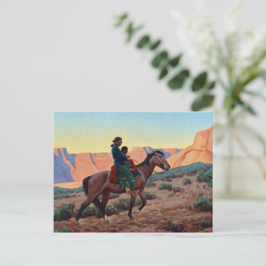 Navajo Moeder door Maynard Dixon Briefkaart (Staand voorkant)