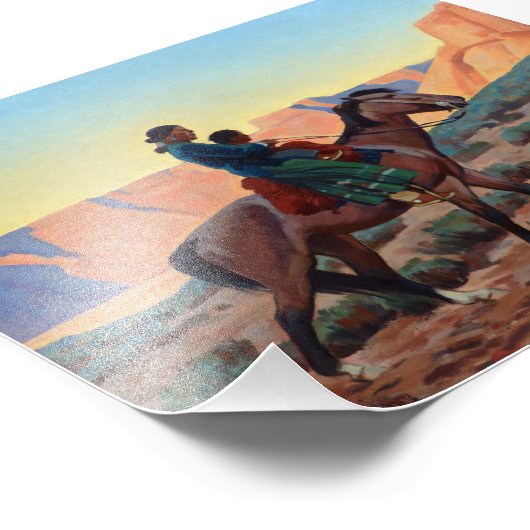 Navajo Moeder door Maynard Dixon Foto Afdruk (Hoek)