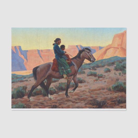 Navajo Moeder door Maynard Dixon Tissuepapier (Voorkant)