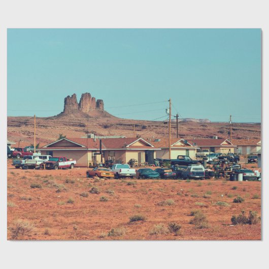 Navajo Native American life on a reservation in Ar Cadeaupapier (Vlak)